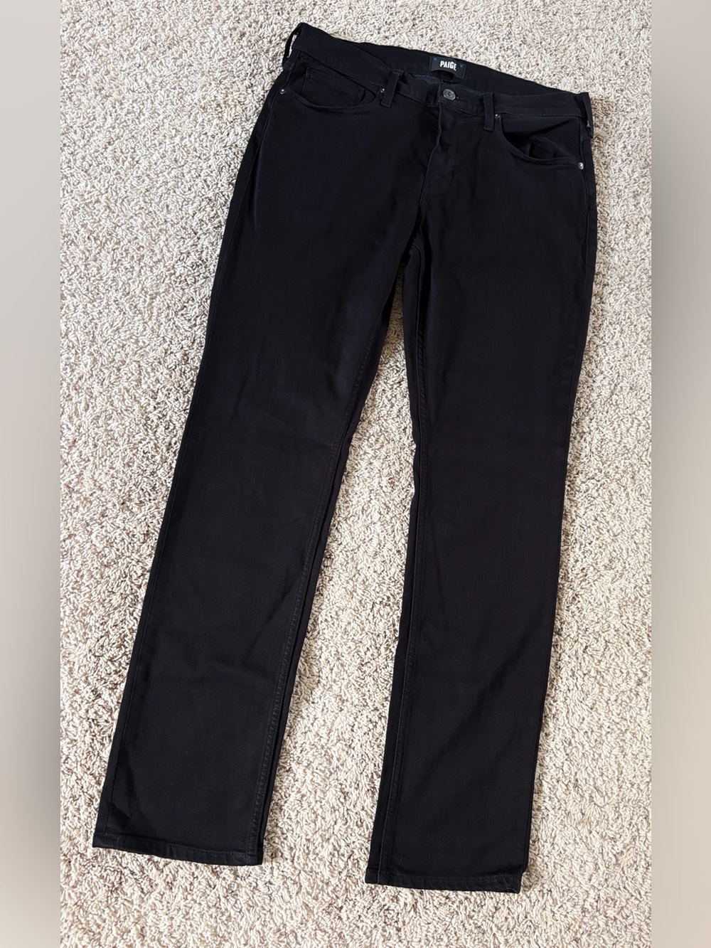 PAIGE Federal Slim Straight Jeans – Men’s Size 33x32 Black